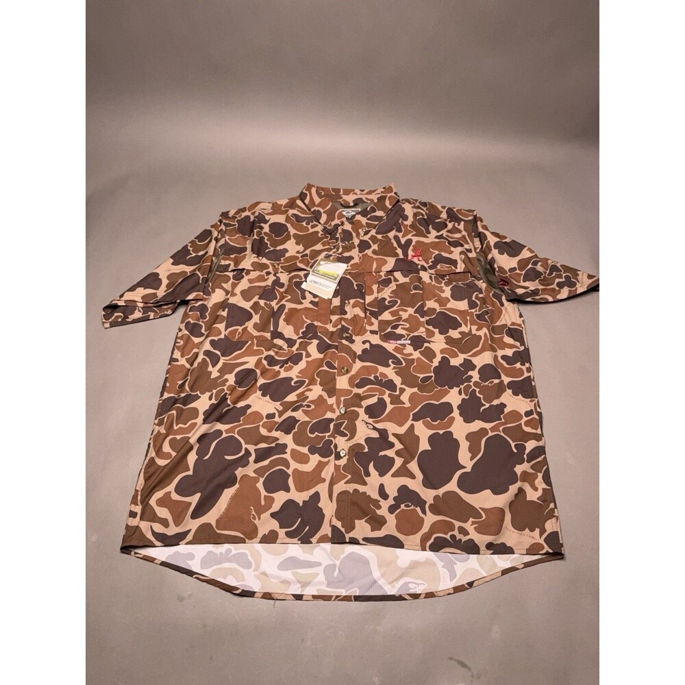 Drake Waterfowl System Camouflage Alabama Shirt Mens Size 2XL Vented Outdoor NWT